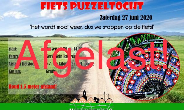 Fiets puzzeltocht Rouveen afgelast