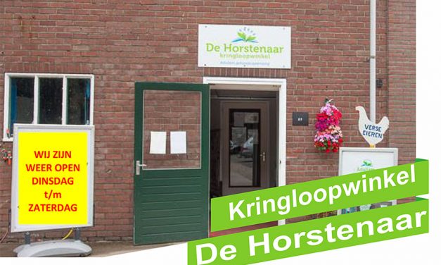 Kringloopwinkel De Horstenaar weer open