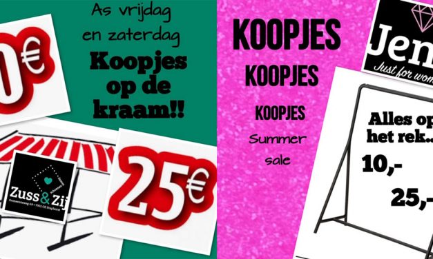 Aanstaande vrijdag en zaterdag Summersale bij Jenn en Zuss&Zij