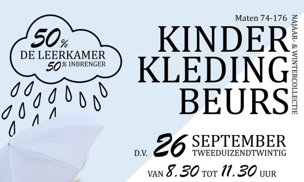 Tweedehands kinderkledingbeurs D.V. zaterdag 26 september 2020 van 08:30 tot 11:30 uur