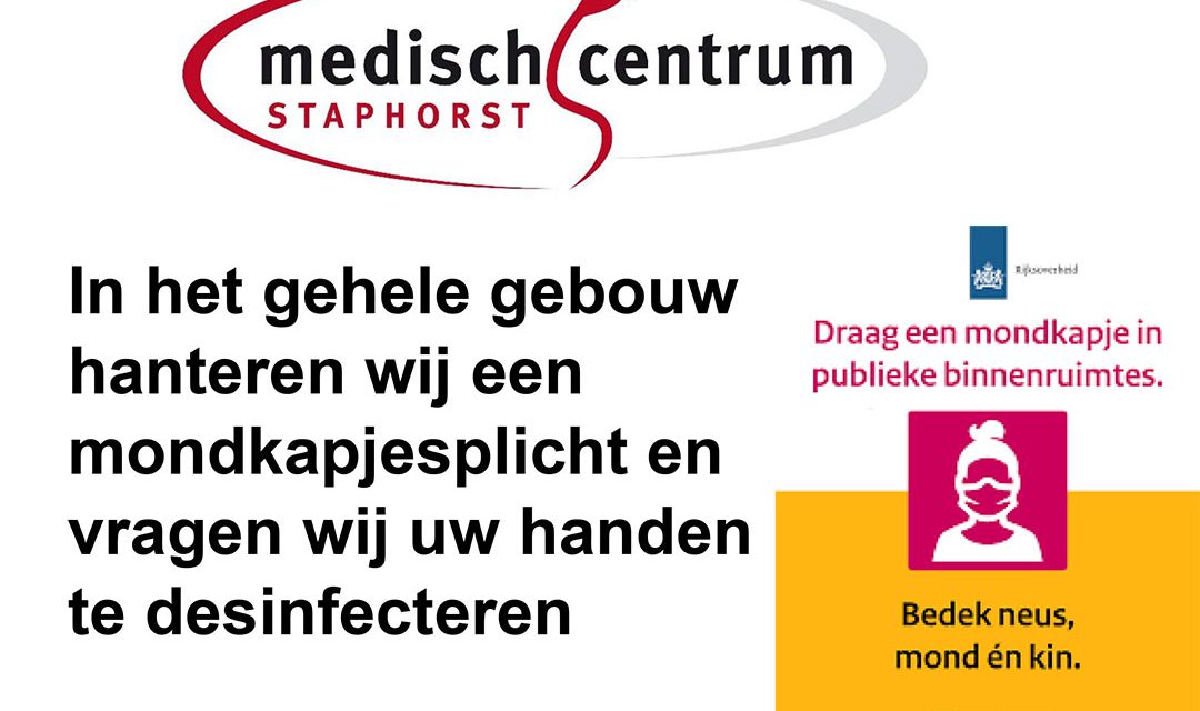 Medisch Centrum Staphorst voert mondkapjesplicht in