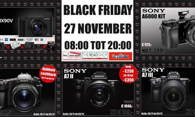 Super BlackFriday aanbiedingen bij Foto Frans Nooren The Readshop en een extra BlackFriday koopavond