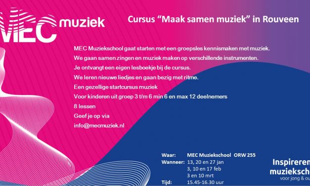 Start cursus ‘Maak Samen Muziek’ in Rouveen/Staphorst