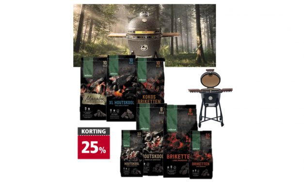 Welkoop Staphorst aanbieding; houtskool, briketten en grizzly grill kamado