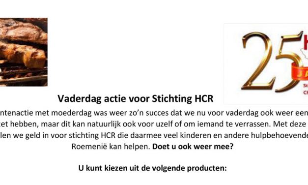 Vaderdagactie voor stichting HCR