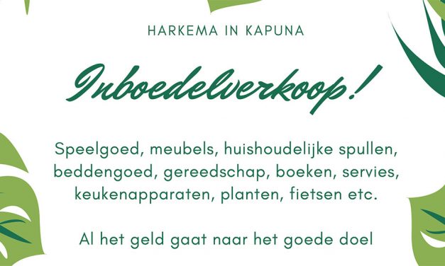 Zaterdag 19 juni inboedelverkoop