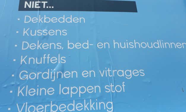 Let even op bij wat u inlevert in de Dorcascontainer in Rouveen