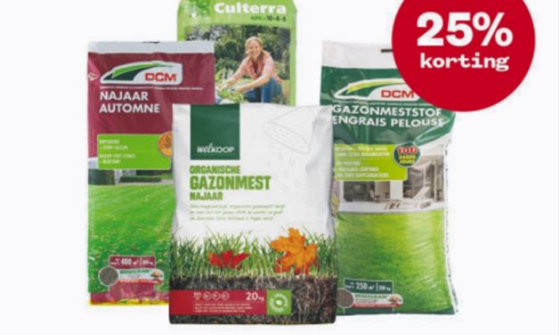 Alle gazonmeststoffen 25% korting bij Welkoop!