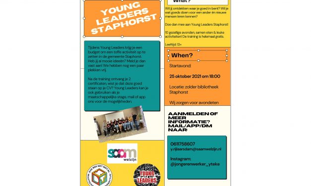 Start Young Leaders: maandagavond 25 oktober