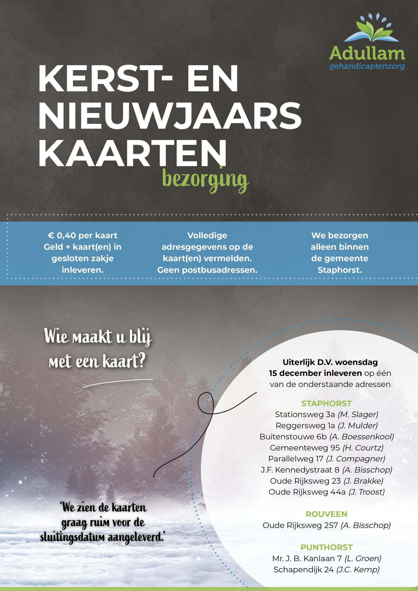 Kerst en nieuwjaars kaarten door Adullam