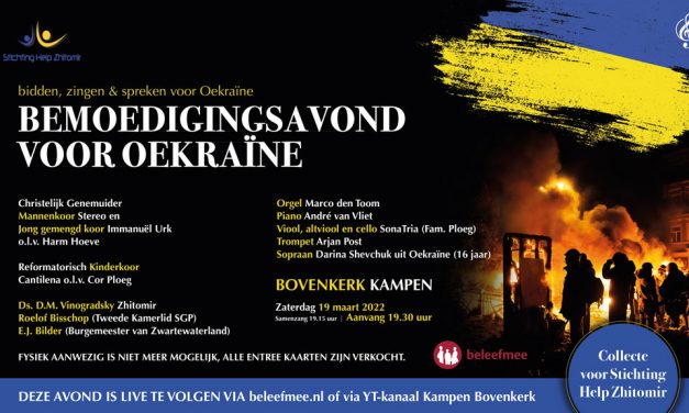 Bemoedigingsavond voor Oekraïne alleen nog via livestream te volgen
