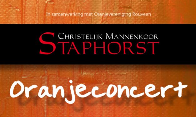 Oranjeconcert Christelijk Mannenkoor Staphorst