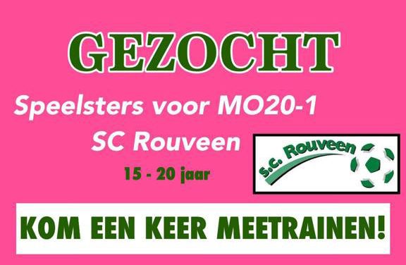 SC Rouveen MO20-1  zoekt speelsters