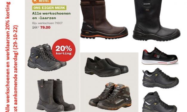 Alle werkschoenen en werklaarzen 20% korting bij Welkoop Staphorst!