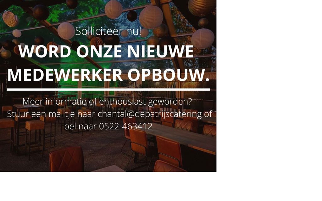 Flexibele Event opbouwer gezocht