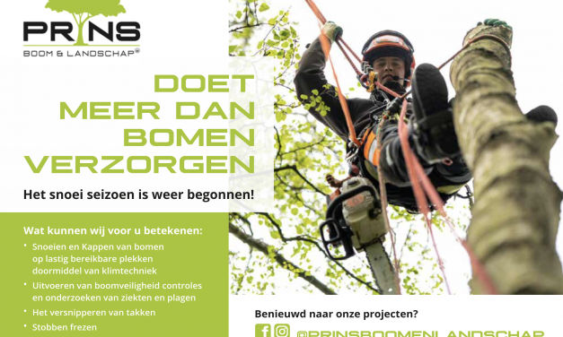 Het snoei seizoen is weer begonnen