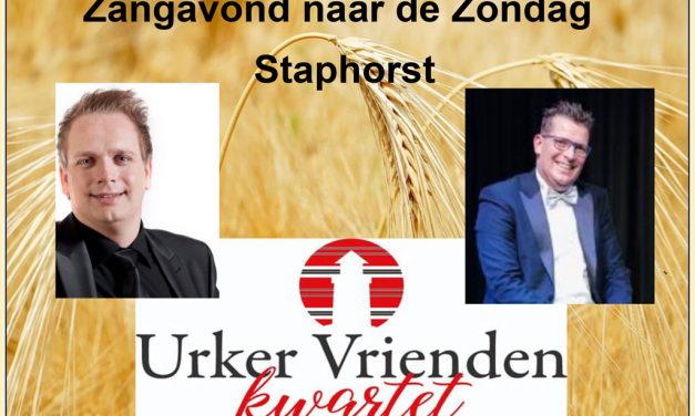 Urker Vrienden Kwartet te gast bij Zangavond naar de zondag Staphorst