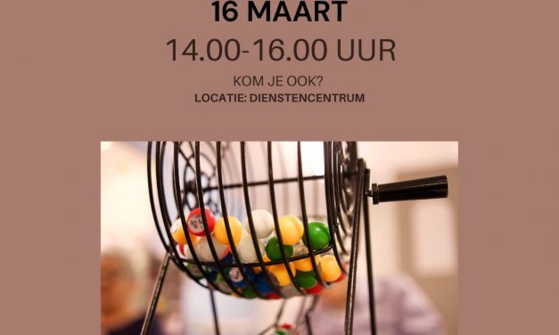 Bingo – 16 maart in het dienstencentrum – kom jij ook?