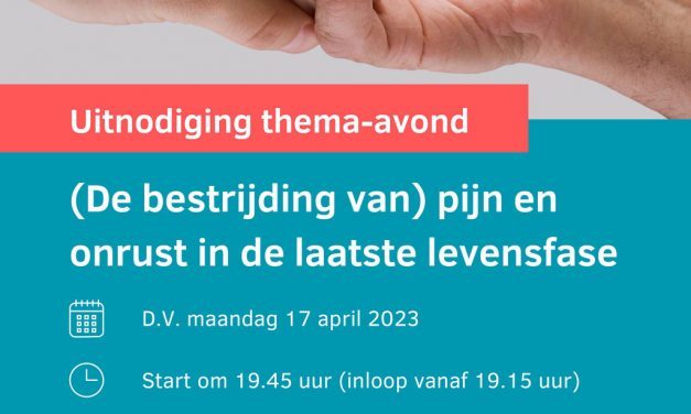 Thuiszorgorganisaties Carinova, Icare en RST Zorgverleners organiseren samen een thema-avond op maandag 17 april