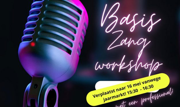 Basis zangworkshop verplaatst naar 16 mei