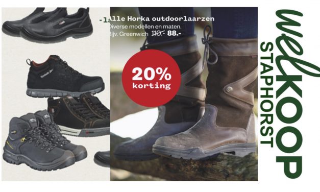 Welkoop Staphorst: Alle werkschoenen en werklaarzen 20% korting!