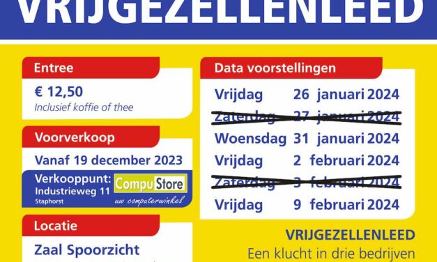 Vanaf morgen kaarten toneel van voetbal bij Compustore Staphorst