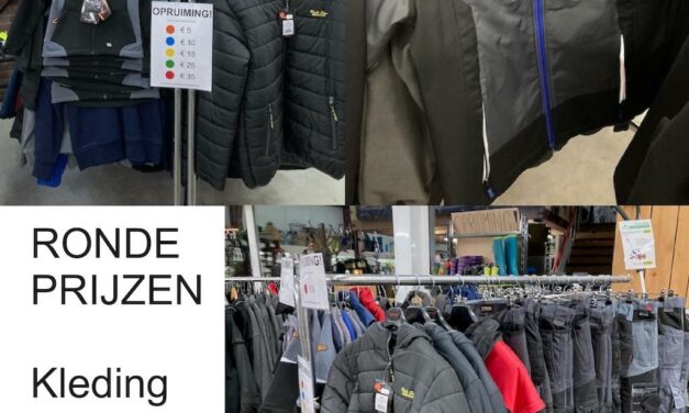 Opruiming bij Farmshop Huisman, kleding vanaf 5 euro