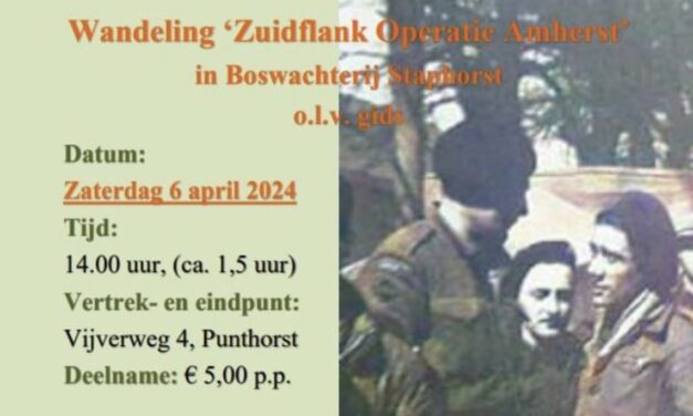 Wandeling ‘Zuidflank Operatie Amherst’ 6 april in Boswachterij Staphorst’ o.l.v. gids