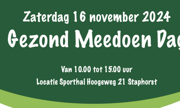 Zaterdag 16 november – Gezond Meedoen Dag