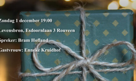 Zondag 1 december Vier De Dienst