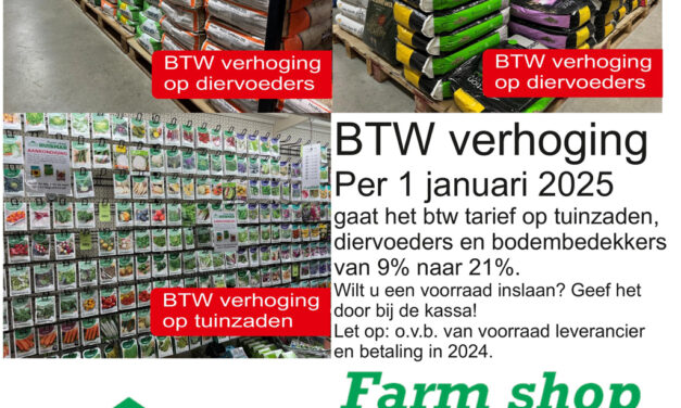 BTW verhoging op diervoeders, sla nu je slag