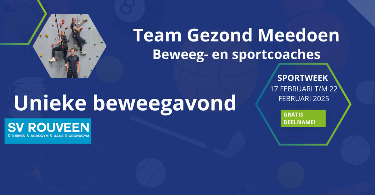 Unieke beweegavond: Voor wanneer sporten/bewegen niet vanzelfsprekend is