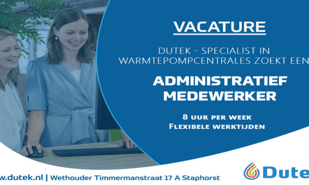 Administratief Medewerker – 8 uur per week