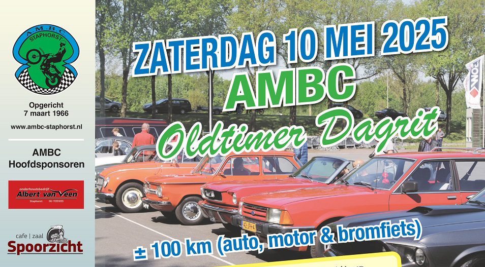 Zaterdag 10 mei AMBC Oldtimer Dagrit