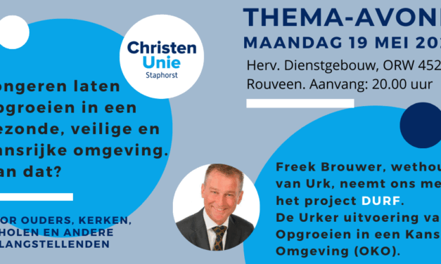 Thema-avond ‘Opgroeien in een Kansrijke Omgeving’
