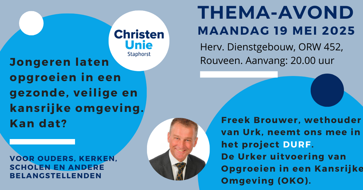 Thema-avond ‘Opgroeien in een Kansrijke Omgeving’