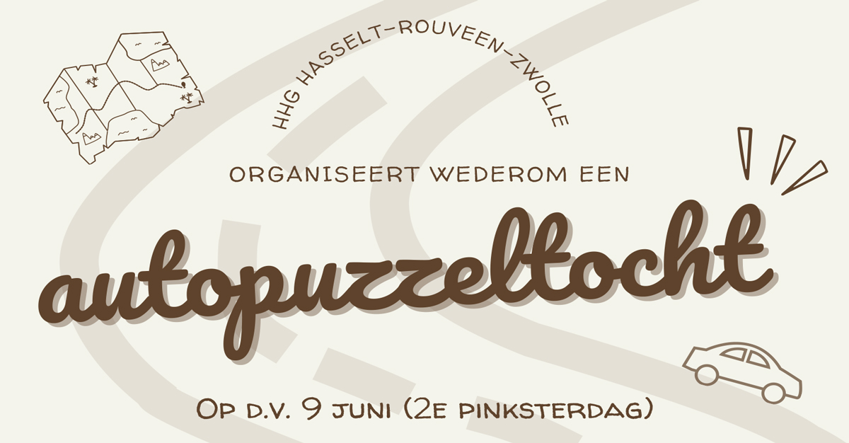 HHG Hasselt Rouveen Zwolle: Autopuzeltocht