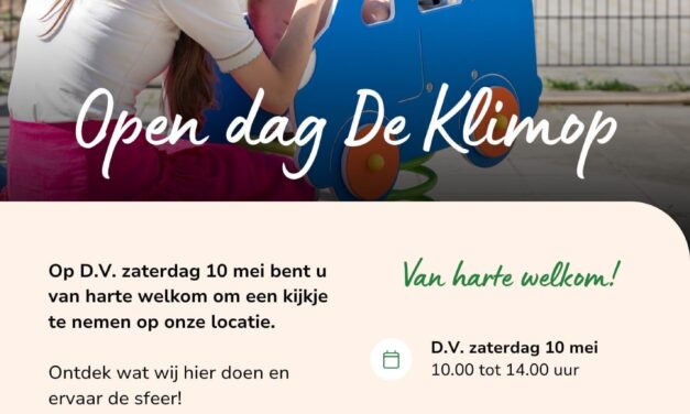 Open dag D.V 10 mei KDC de Klimop 