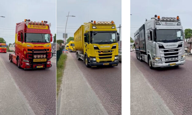 100 vrachtwagen doen mee aan de konvooitocht