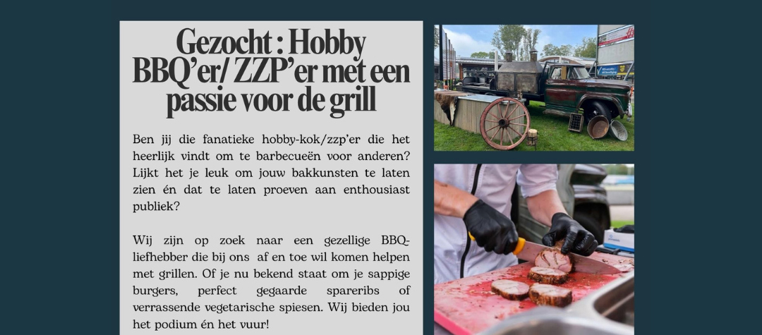 Gezocht: Hobbykok / ZZP-kok 👨‍🍳👩‍🍳