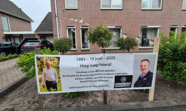 Roelof 40 jaar in dienst bij Breman Machinery
