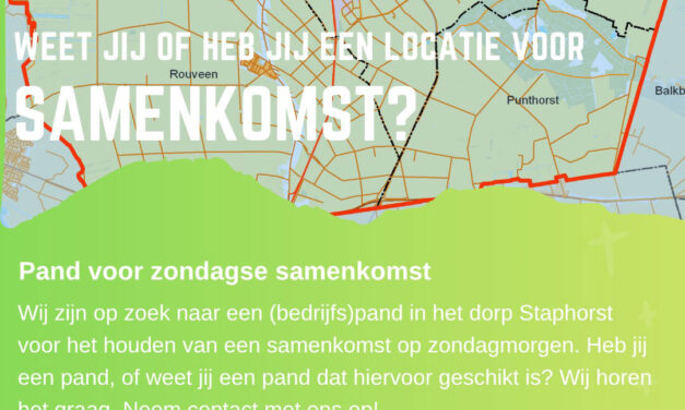 Locatie samenkomst gezocht