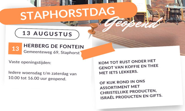 Expositie op Staphorstdag 13 augustus in herberg de Fontein