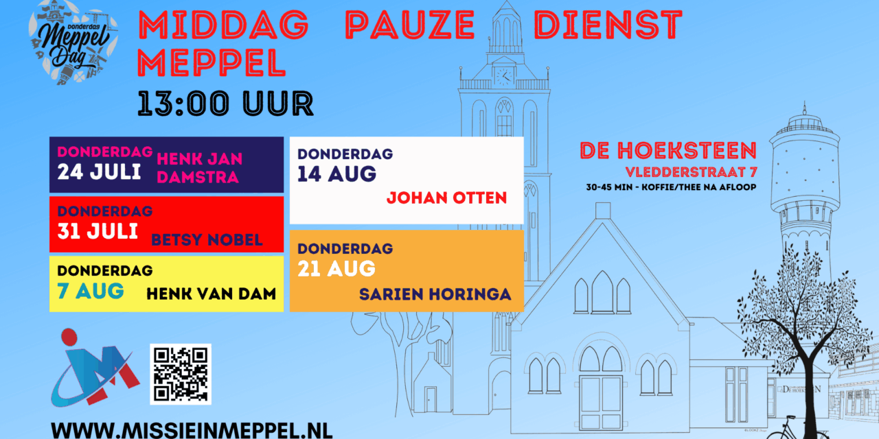 Middagpauzediensten tijdens Donderdag Meppel Dagen 2025
