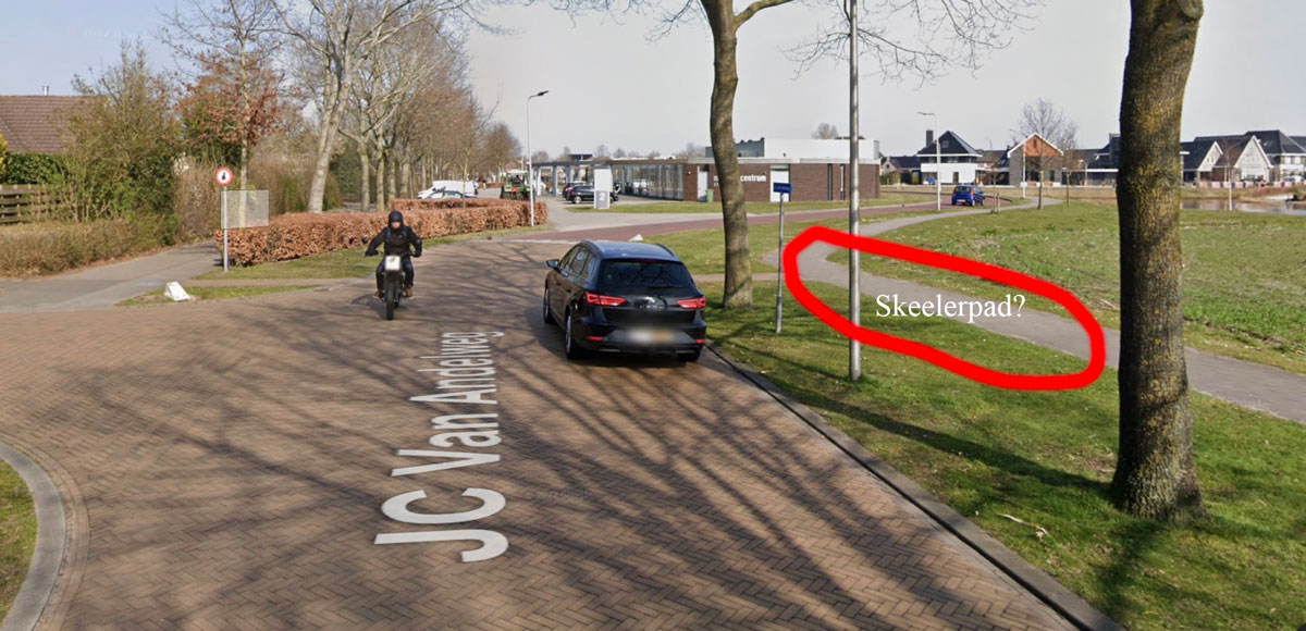 Voorstel fietspad en voetpad langs J.C. van Andelweg
