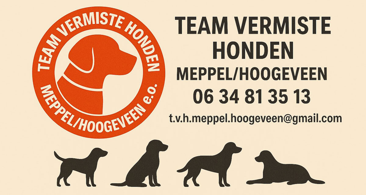 Even voorstellen: Team Vermiste Honden Meppel/Hoogeveen e.o. (TVH)