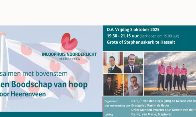 (Psalm)zangavond (met bovenstem) op 3 oktober a.s.