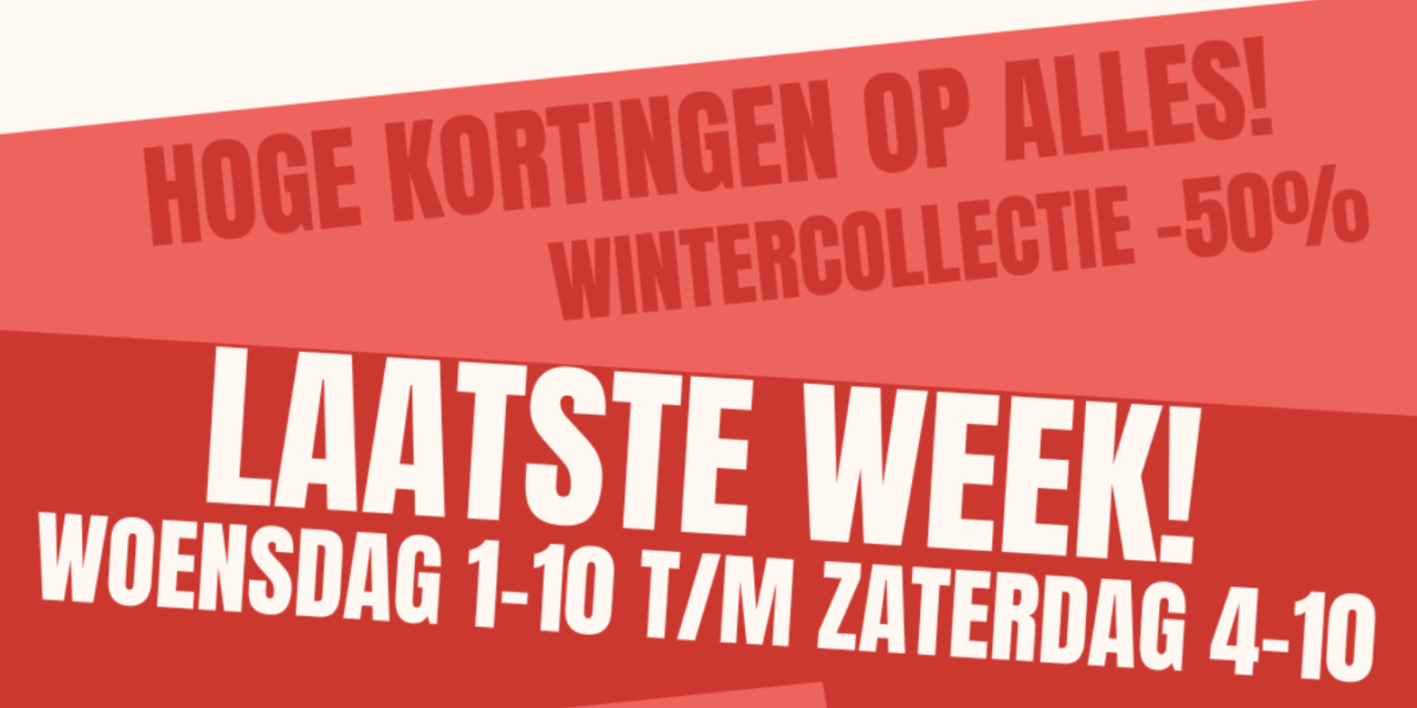 Wij stoppen ermee alles moet weg! – Bootiesz Kinderschoenen