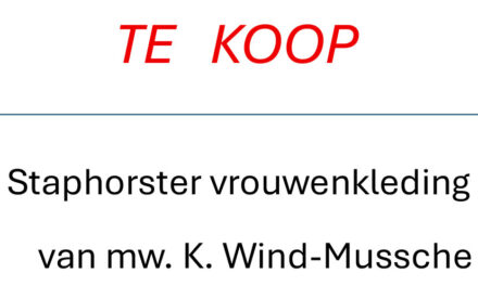 Staphorster vrouwenkleding verkoop (Update: VERKOOP GAAT NIET DOOR)
