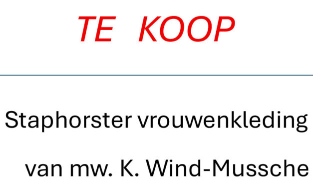 Staphorster vrouwenkleding verkoop (Update: VERKOOP GAAT NIET DOOR)